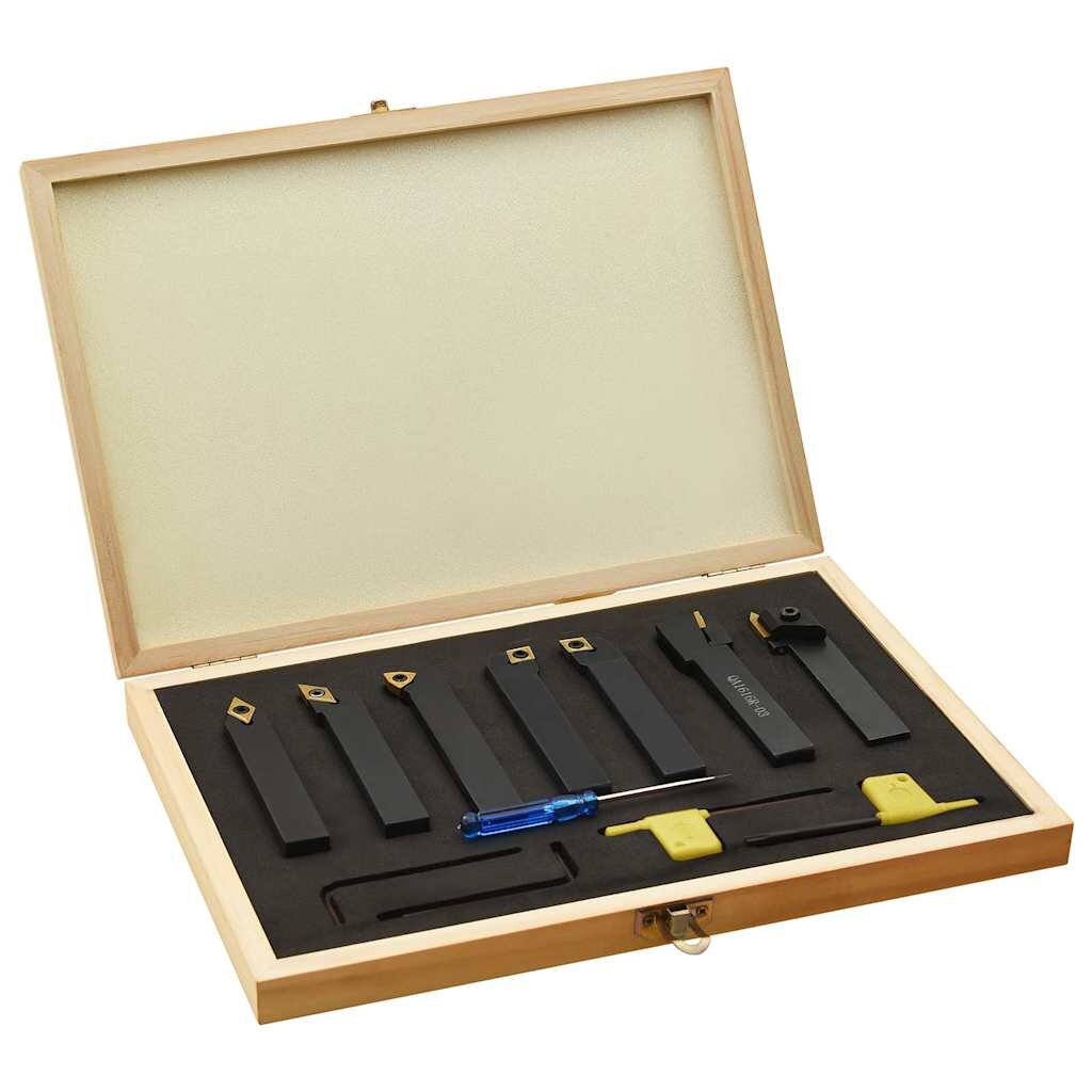 vidaXL Sústružnícke nože vymeniteľné plátky sada 12ks 16x16mm 100mm
