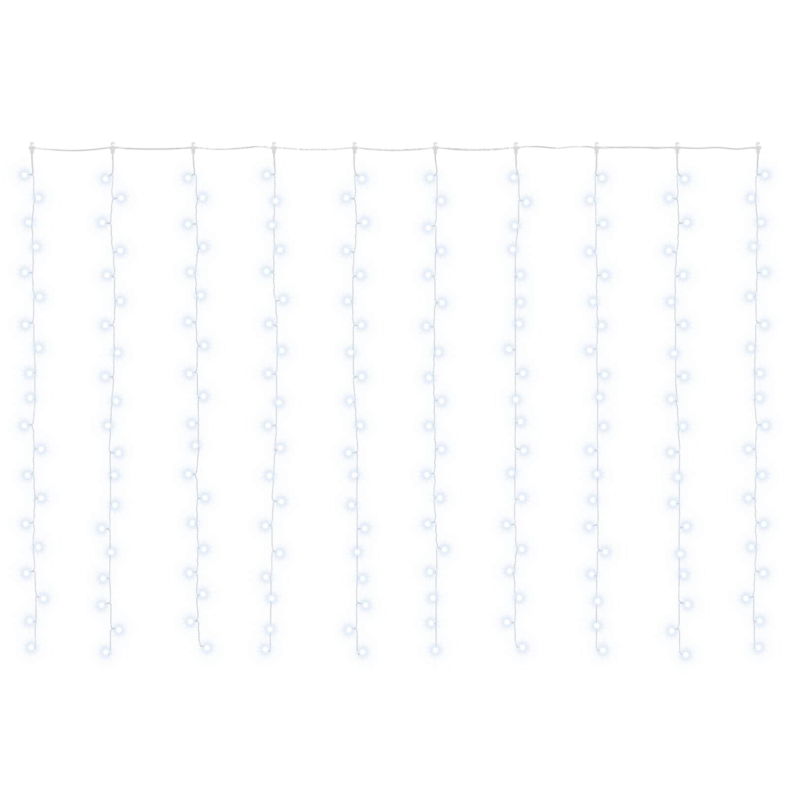vidaXL Svetelný záves 200 LED Studená biela 300 x 200 cm