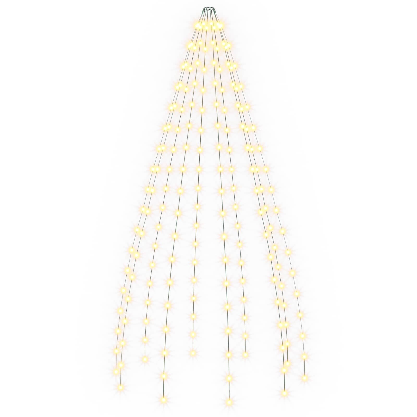 vidaXL Svetielka na vianočný stromček 180 LED Teplá biela 180 cm