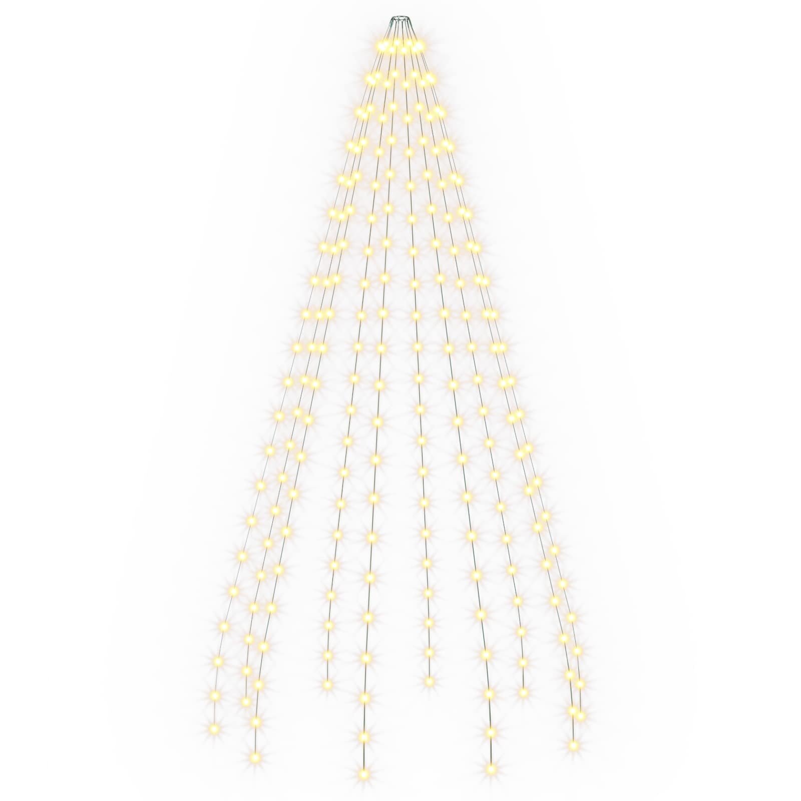 vidaXL Svetielka na vianočný stromček 210 LED Teplá biela 210 cm