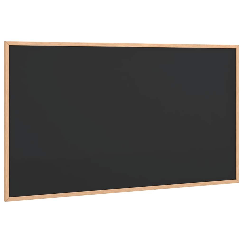 vidaXL Tabuľa s rámom z masívneho borovicového dreva čierna 100x55 cm