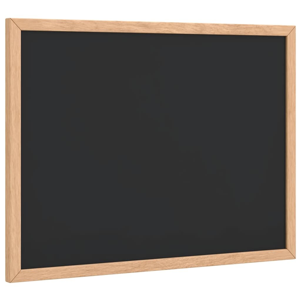 vidaXL Tabuľa s rámom z masívneho borovicového dreva čierna 40x30 cm