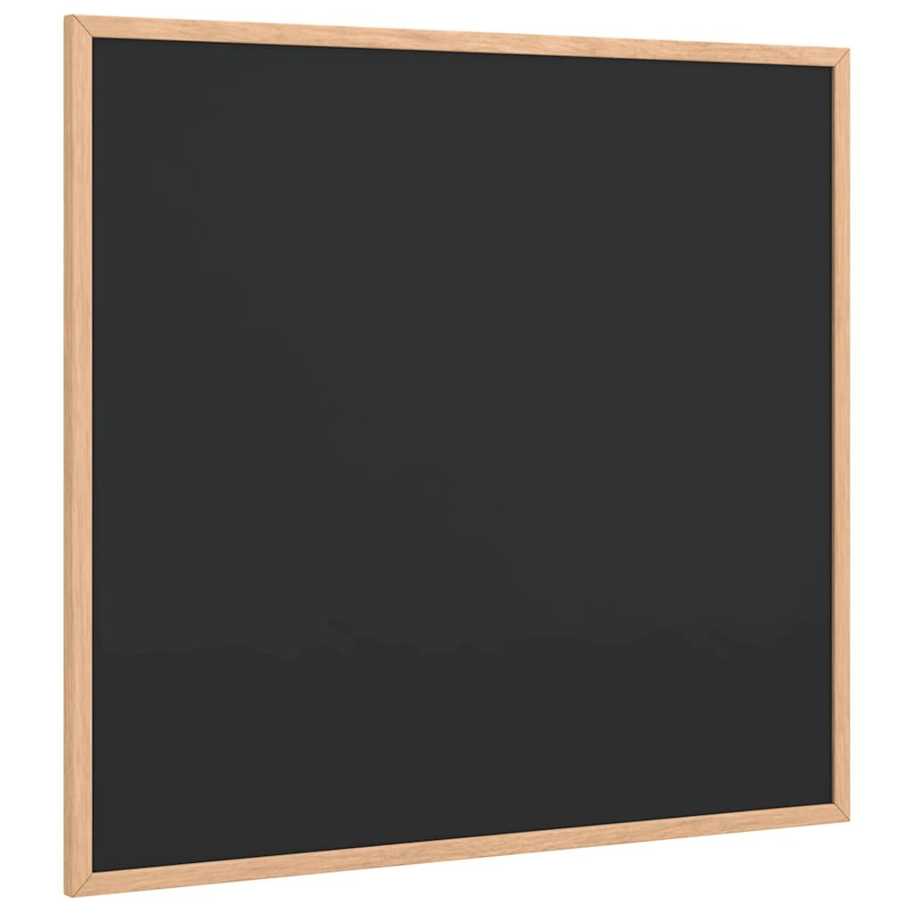 vidaXL Tabuľa s rámom z masívneho borovicového dreva čierna 60x55 cm
