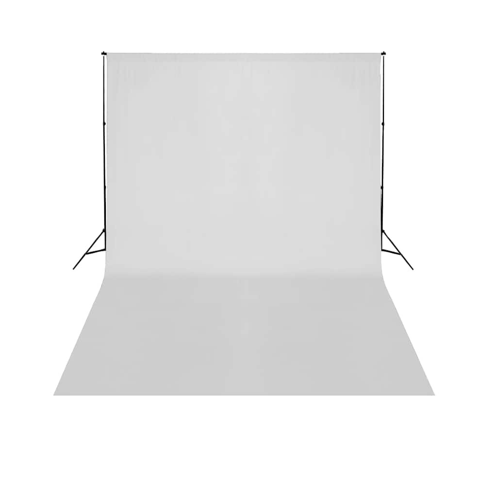 vidaXL Teleskopický systém na fotopozadie + biele fotopozadie 3 x 5 m