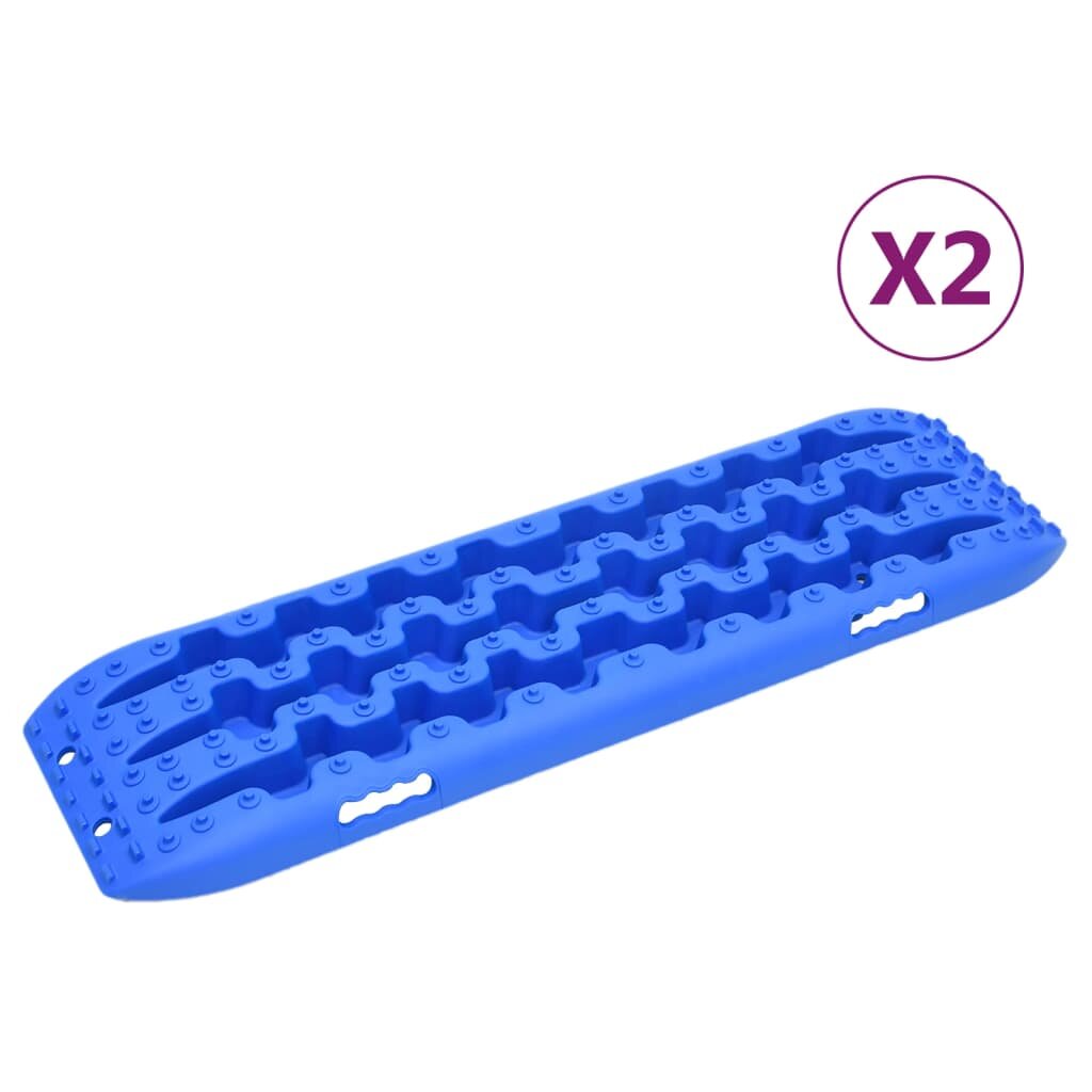 vidaXL Trakčné dosky 2 ks modré 106x305x7 cm nylon
