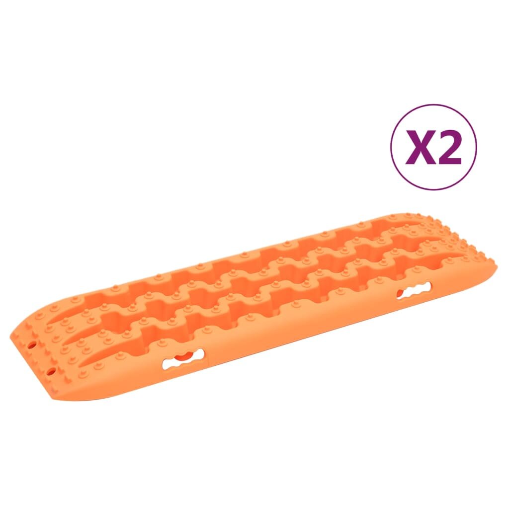 vidaXL Trakčné dosky 2 ks oranžové 106x305x7 cm nylon
