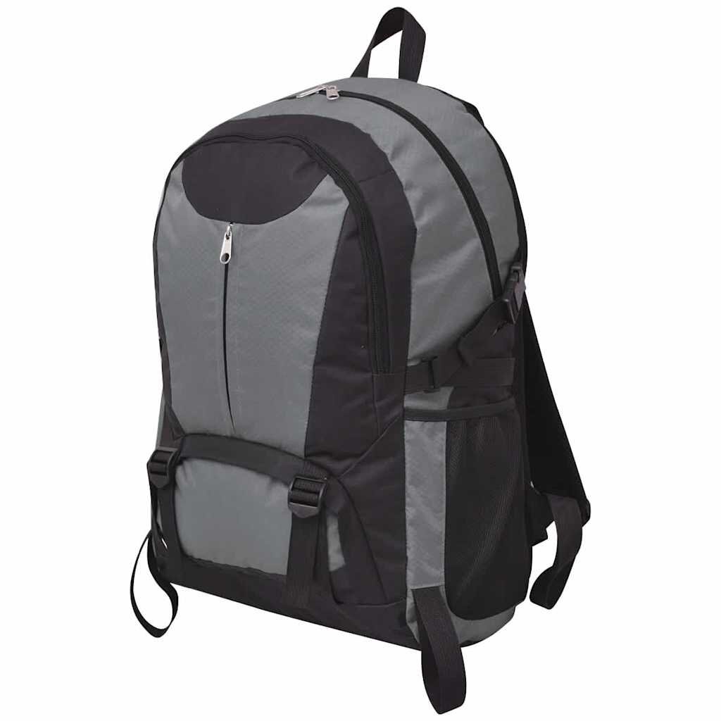 vidaXL Turistický batoh 40 l čierno-sivý