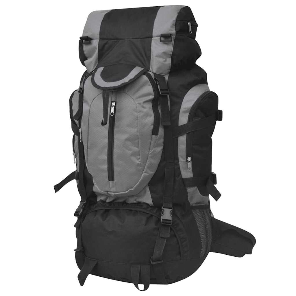 vidaXL Turistický batoh XXL 75 l čierno sivý