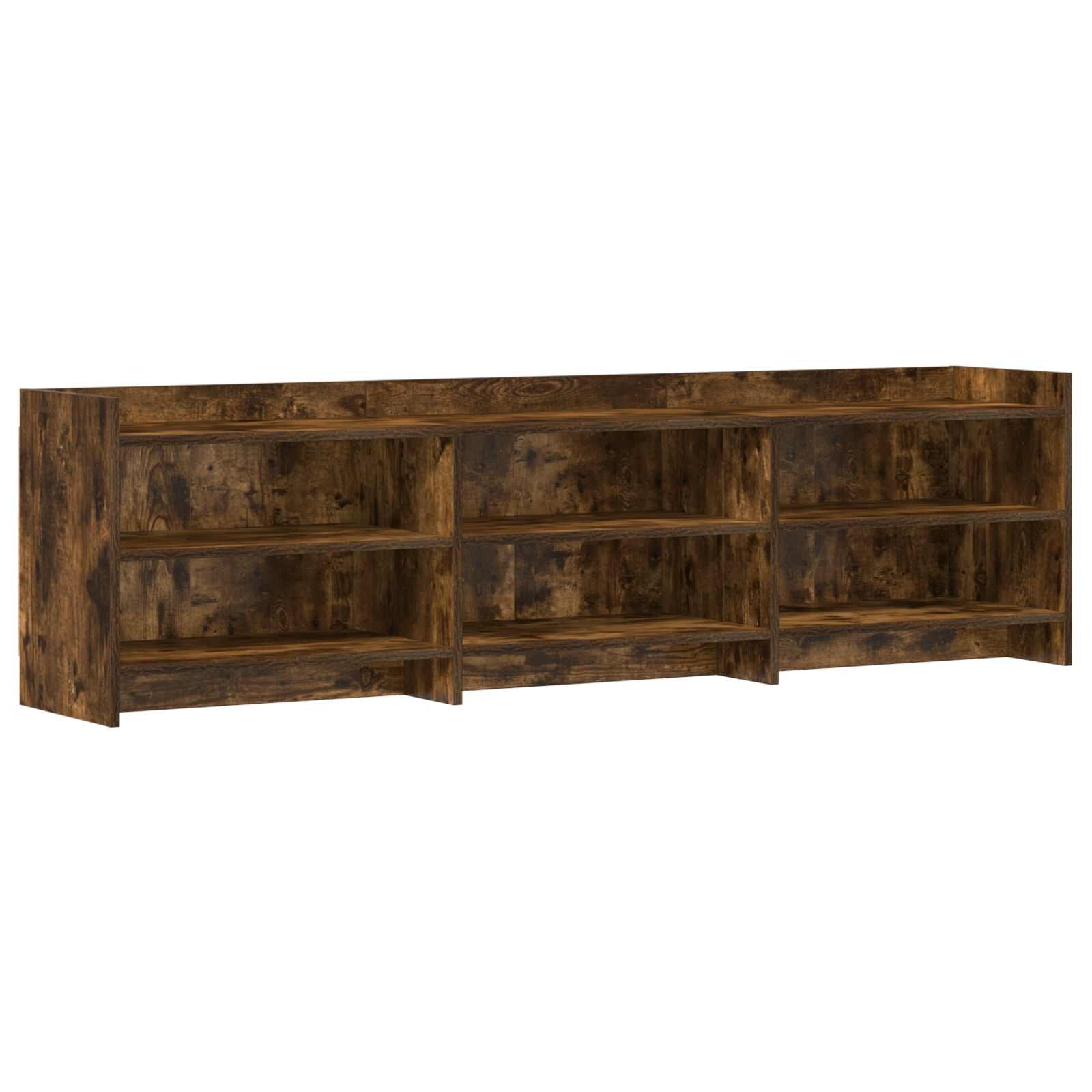 vidaXL TV skrinka 168 x 33 x 47 cm Dymový dub Kompozitné drevo