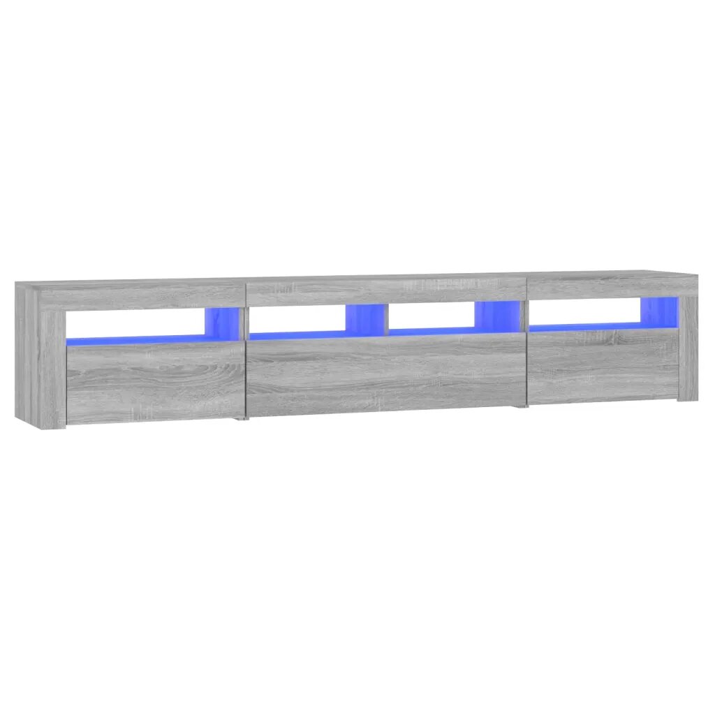 vidaXL TV skrinka s LED svetlami sivá sonoma 210x35x40 cm