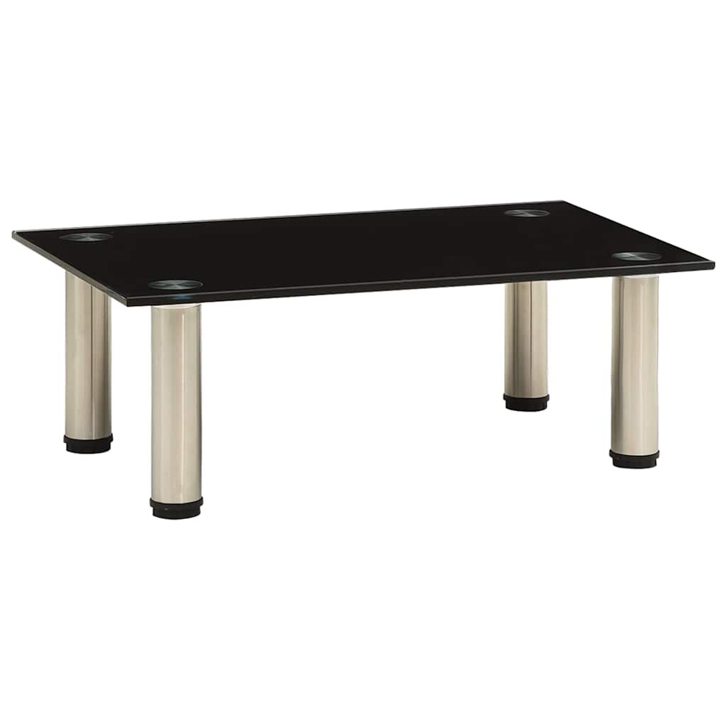 vidaXL TV stolík čierny 40x35x17 cm tvrdené sklo