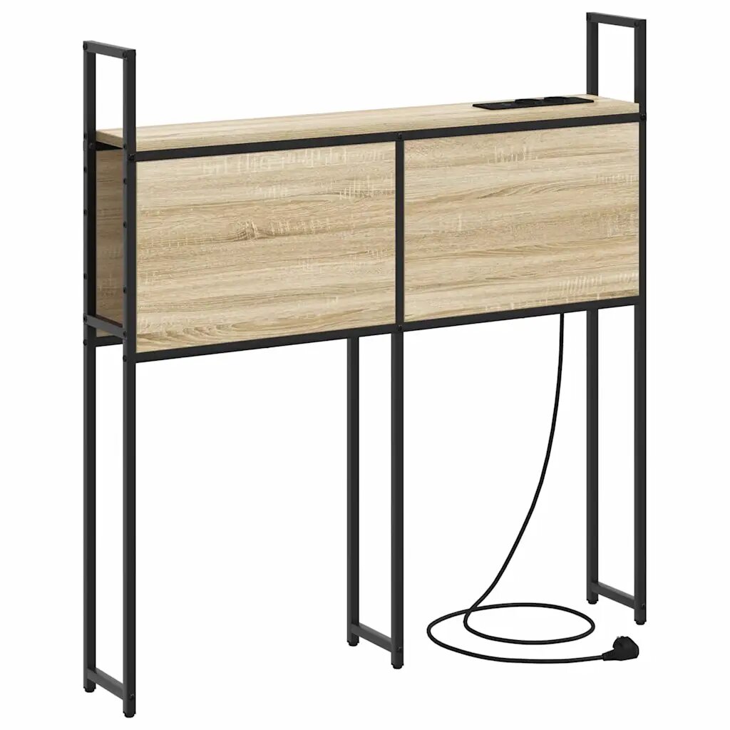 vidaXL Úložná čelľadka s nabíjacou stanicou Dub sonoma 100 cm