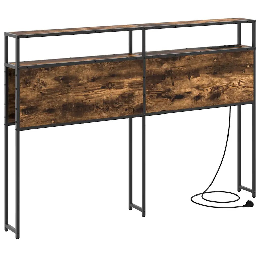 vidaXL Úložné čelo Dymový dub 120 cm Kompozitné drevo