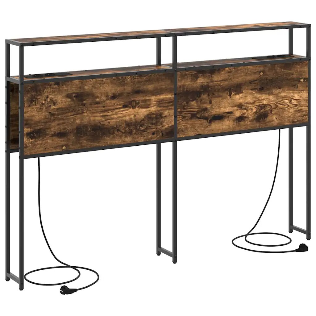 vidaXL Úložné čelo Dymový dub 150 cm Kompozitné drevo