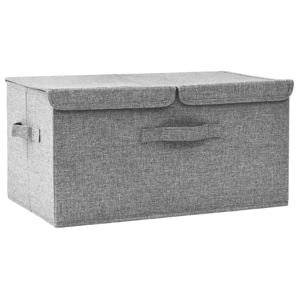 vidaXL Úložný box látkový 50x30x25 cm sivý