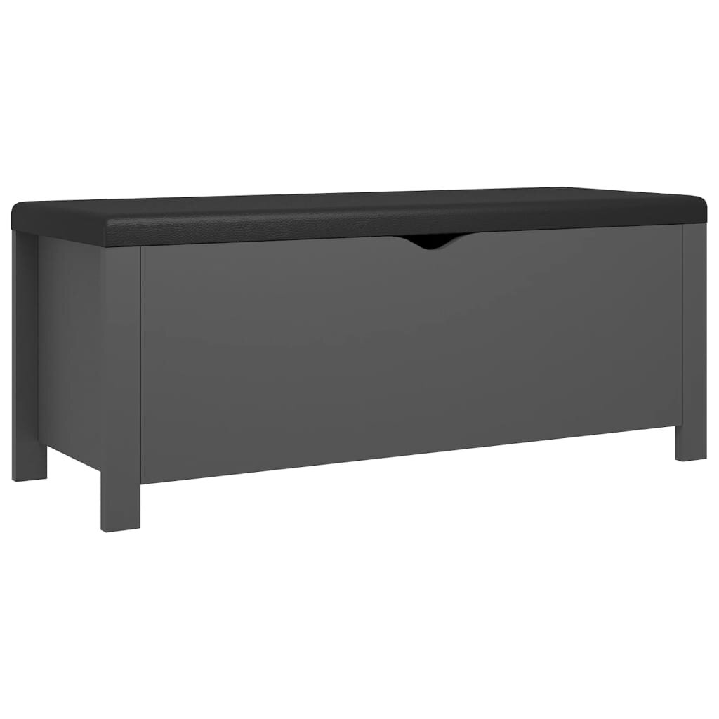 vidaXL Úložný box s vankúšom sivý 105x40x45 cm