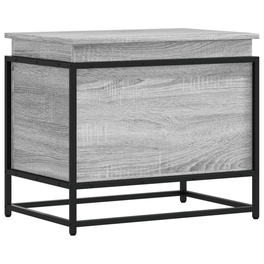 vidaXL Úložný box s vekom sivá sonoma 60x40x515 cm kompozitné drevo