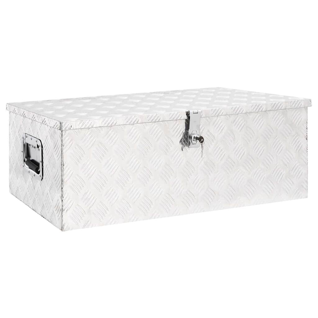 vidaXL Úložný box strieborný 90x47x335 cm hliník
