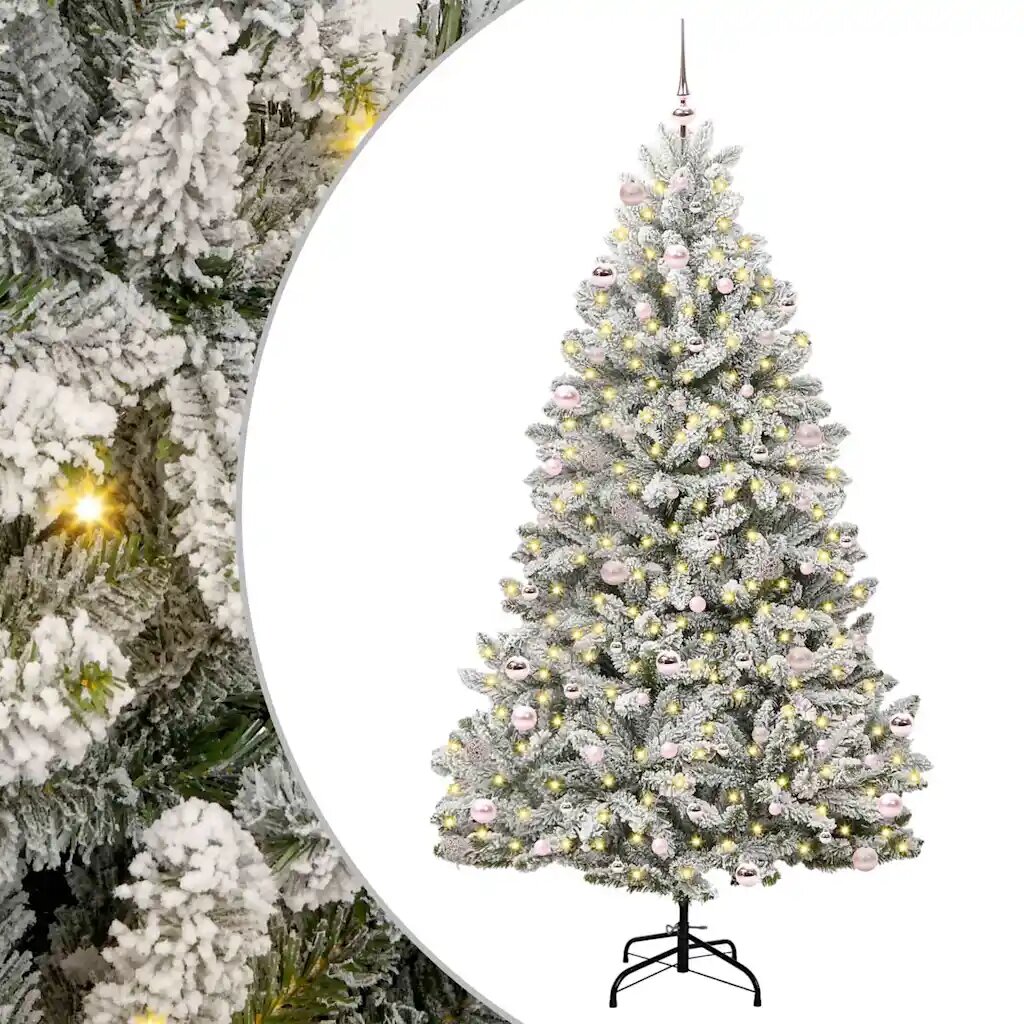 vidaXL Umelý vianočný stromček 240 cm 300 LED Teplá biela PVC a oceľ