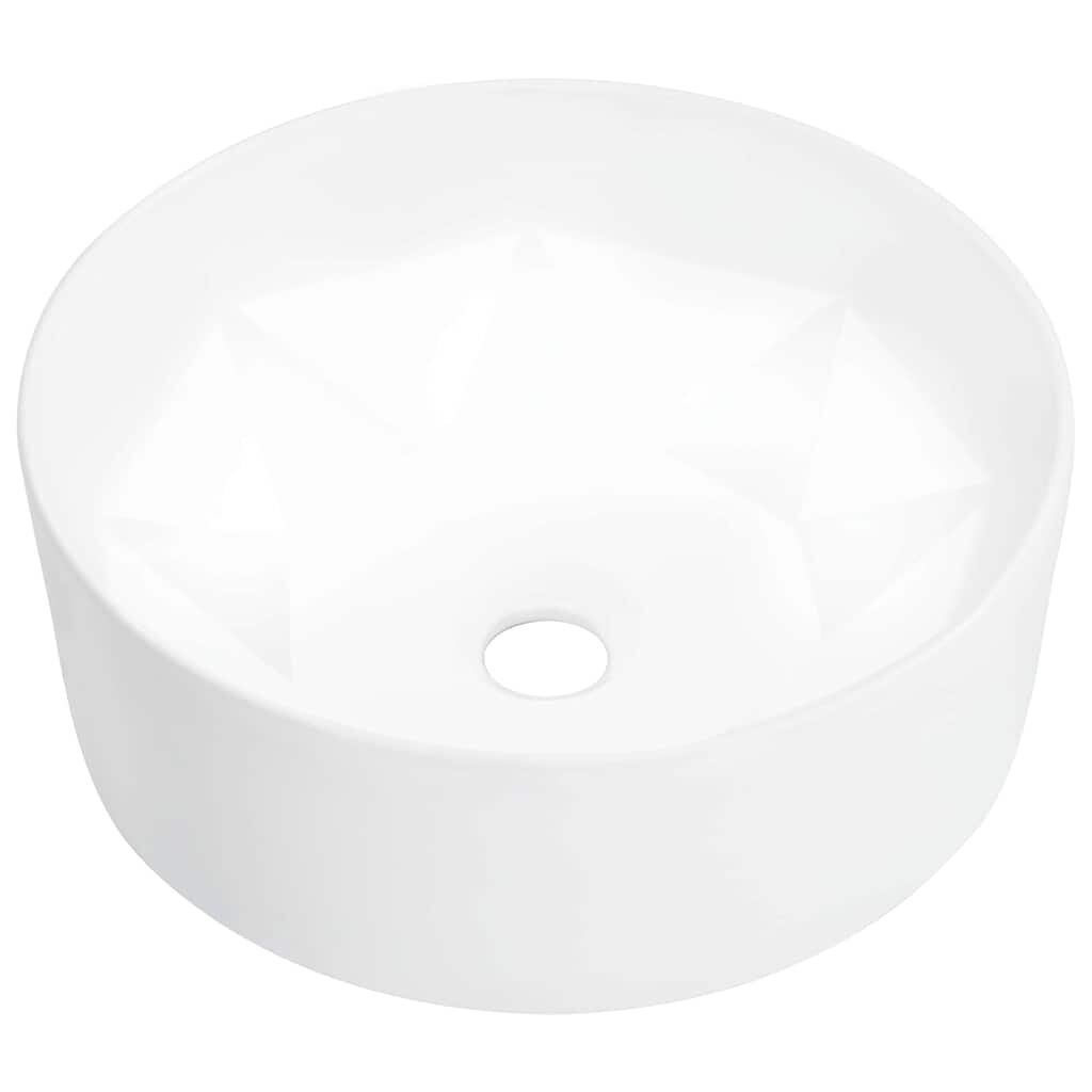 vidaXL Umývadlo 36x14 cm keramické biele