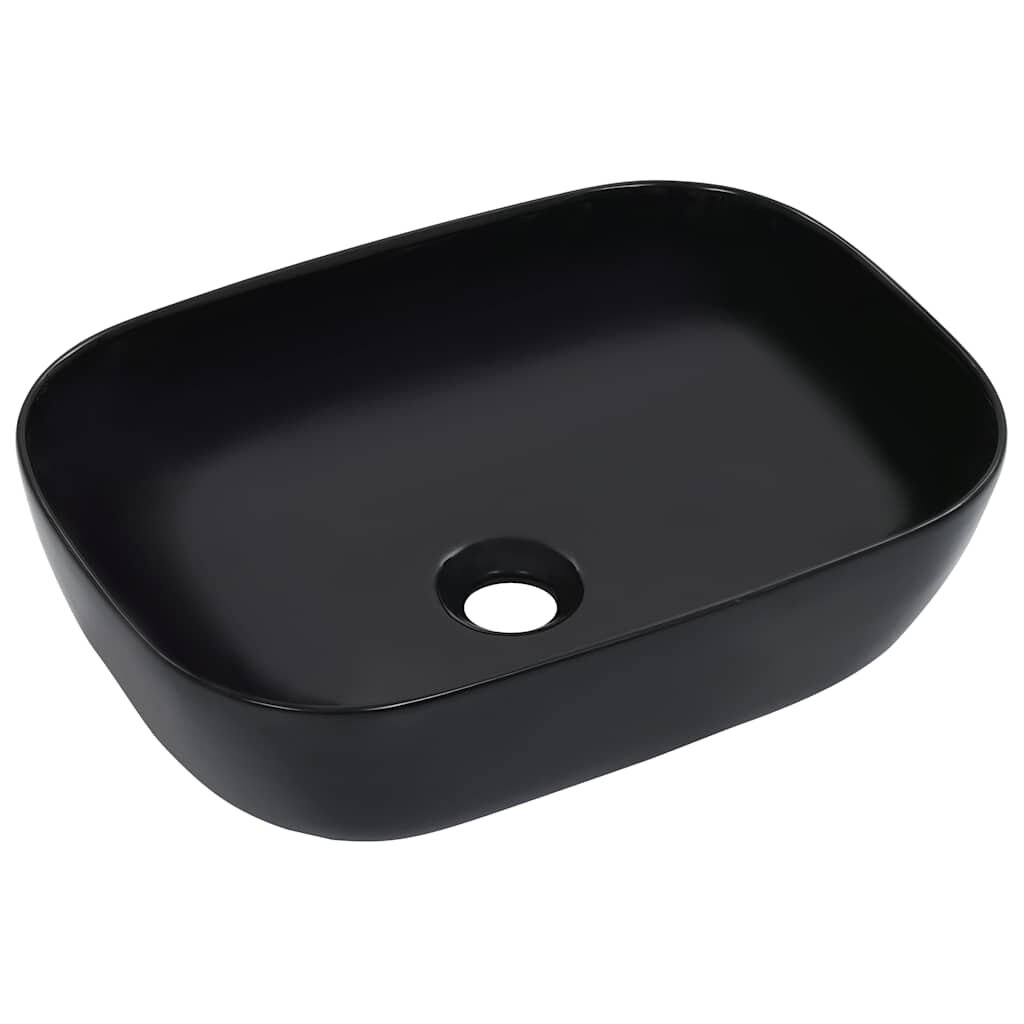 vidaXL Umývadlo 455x32x13 cm keramické čierne