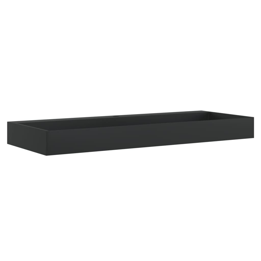 vidaXL Umývadlo minerálny/mramorový odliatok 120x46x11cm matné čierne