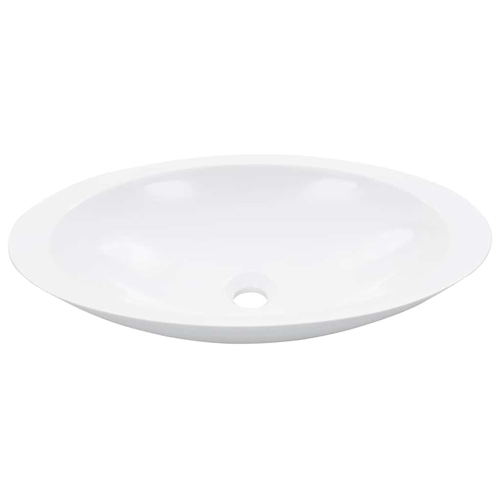 vidaXL Umývadlo z minerálneho/mramoroveho odliatku 593x351x107 cm biele