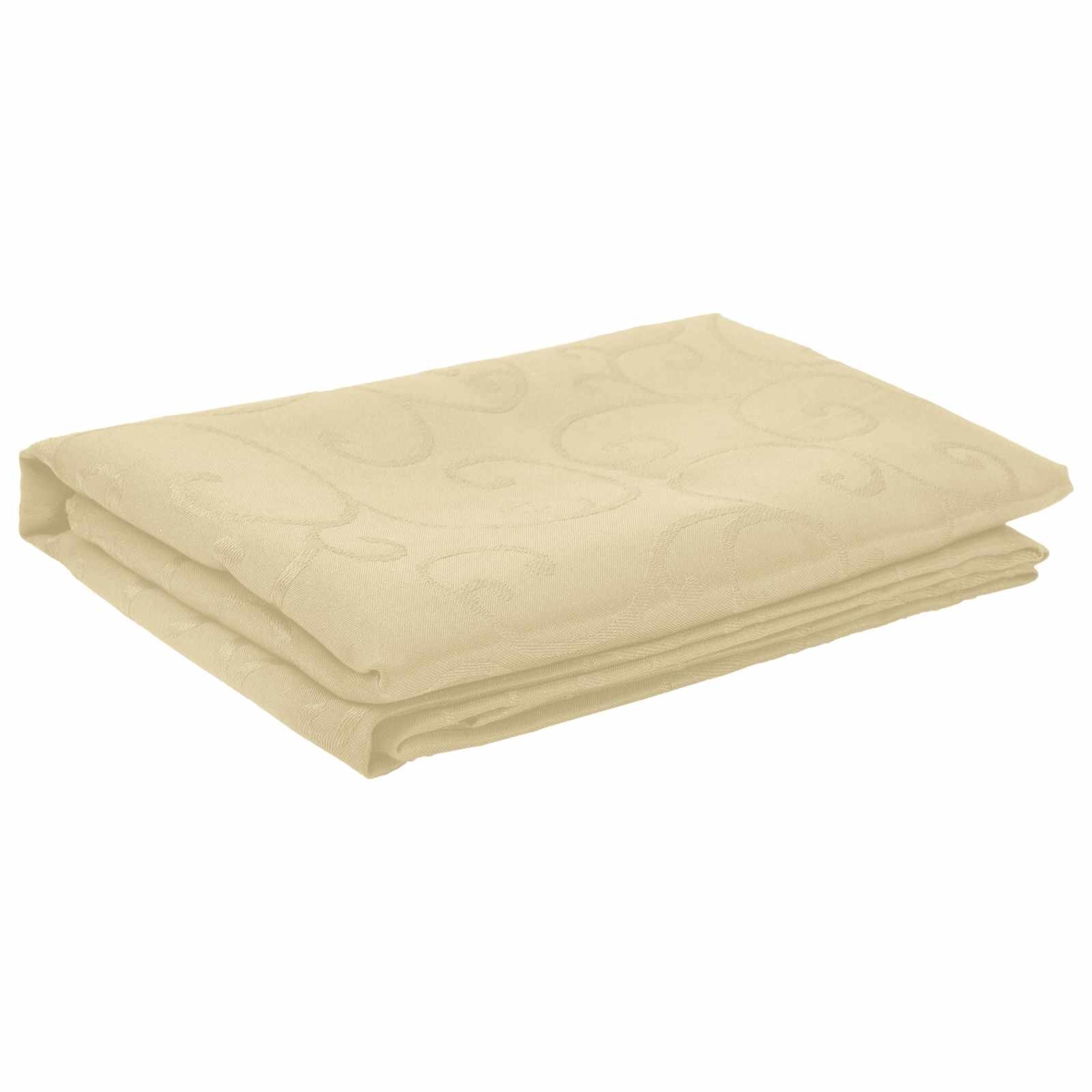 vidaXL Uterák na stôl Krémovo biela 130 x 220 cm Oválny