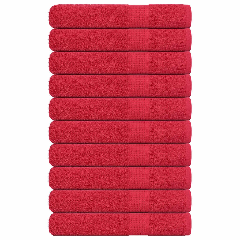 vidaXL Uteráky FROGN 10 ks červené 100x200 cm 360 g/m²