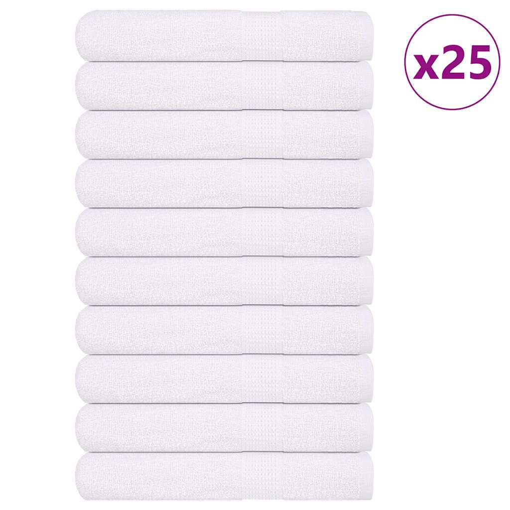 vidaXL Uteráky FROGN 25 ks biele 100x200 cm 360 g/m²