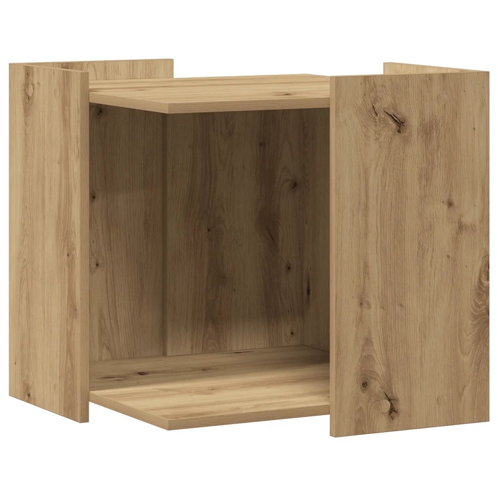 vidaXL Uzavretý box na stelivo dub artisan 53x53x51cm kompozitné drevo