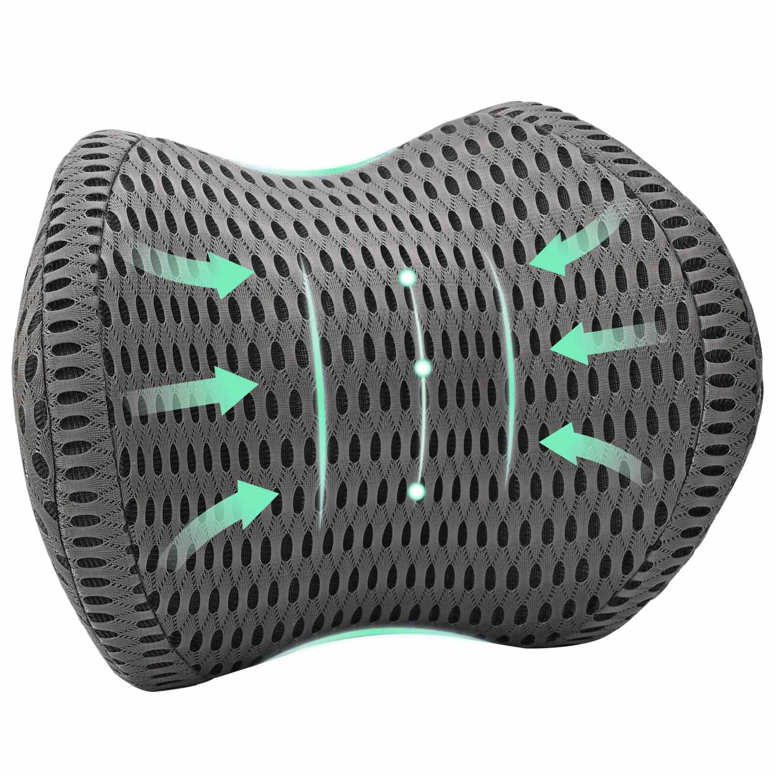 vidaXL Vankúš na krk 31 x 22 x 13 cm Mäkký Pamäťová pena Sivá