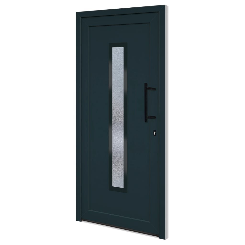 vidaXL Vchodové dvere antracitové 98x208 cm PVC
