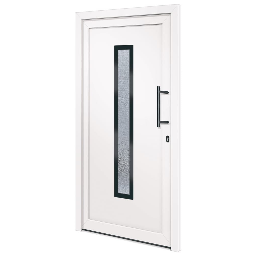 vidaXL Vchodové dvere biele 108x208 cm PVC