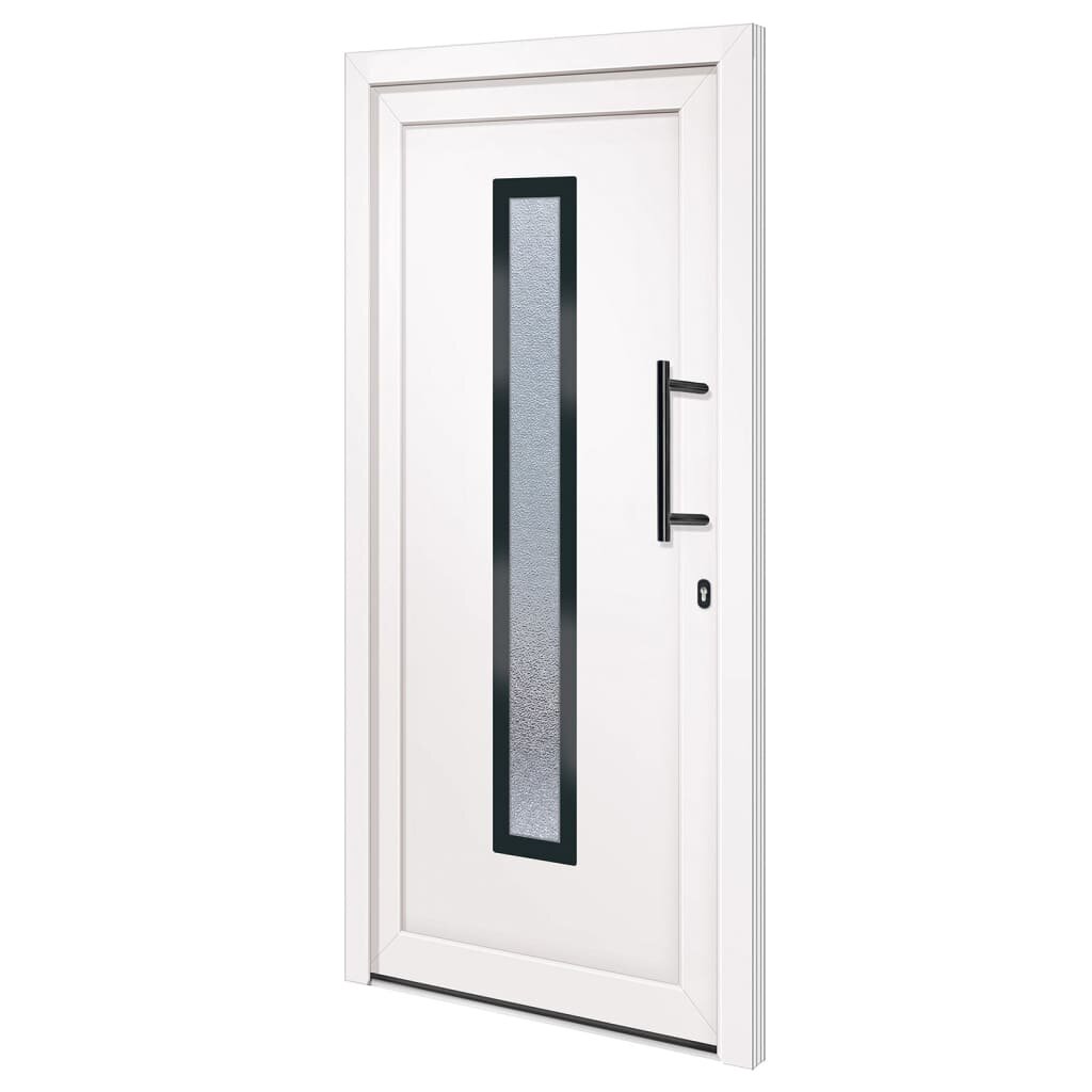 vidaXL Vchodové dvere biele 98x208 cm PVC