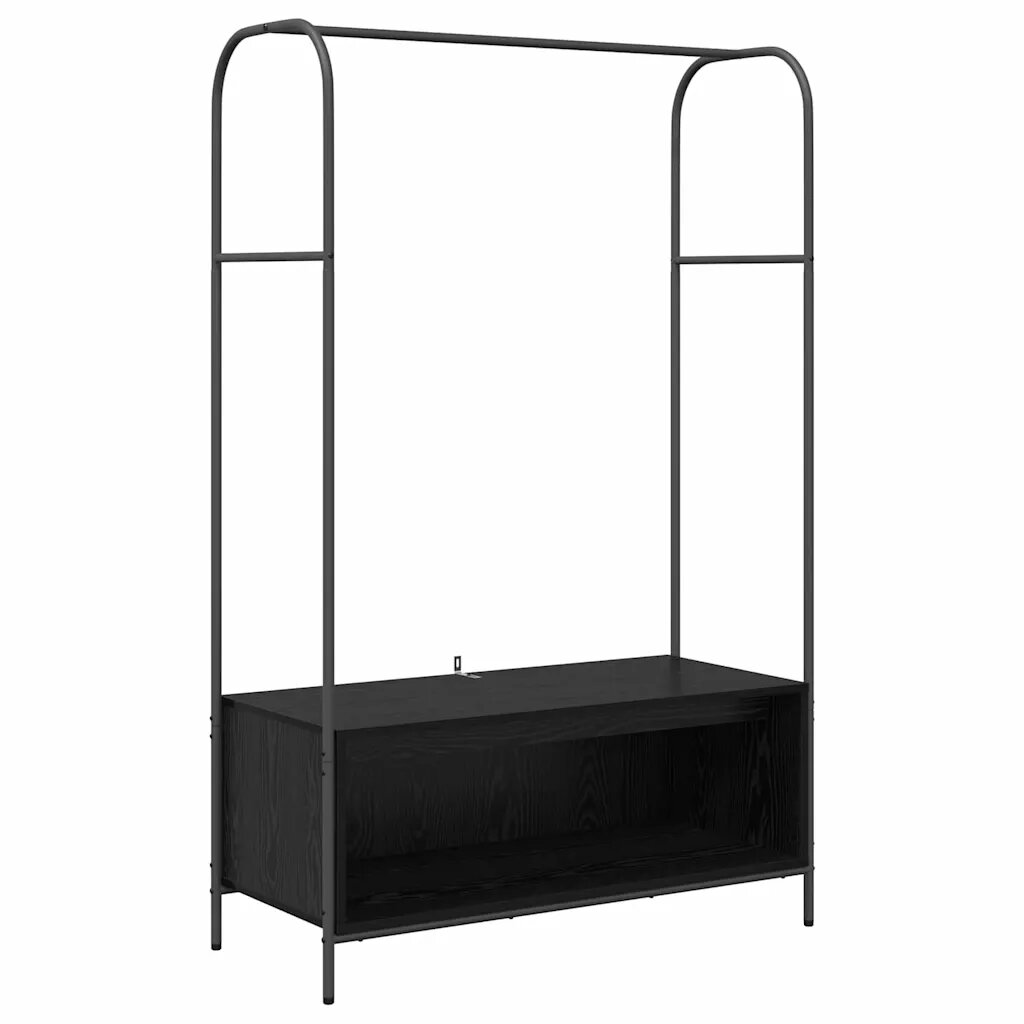 vidaXL Vešiak na oblečenie Čierna 100 x 44 x 160 cm Kompozitné drevo