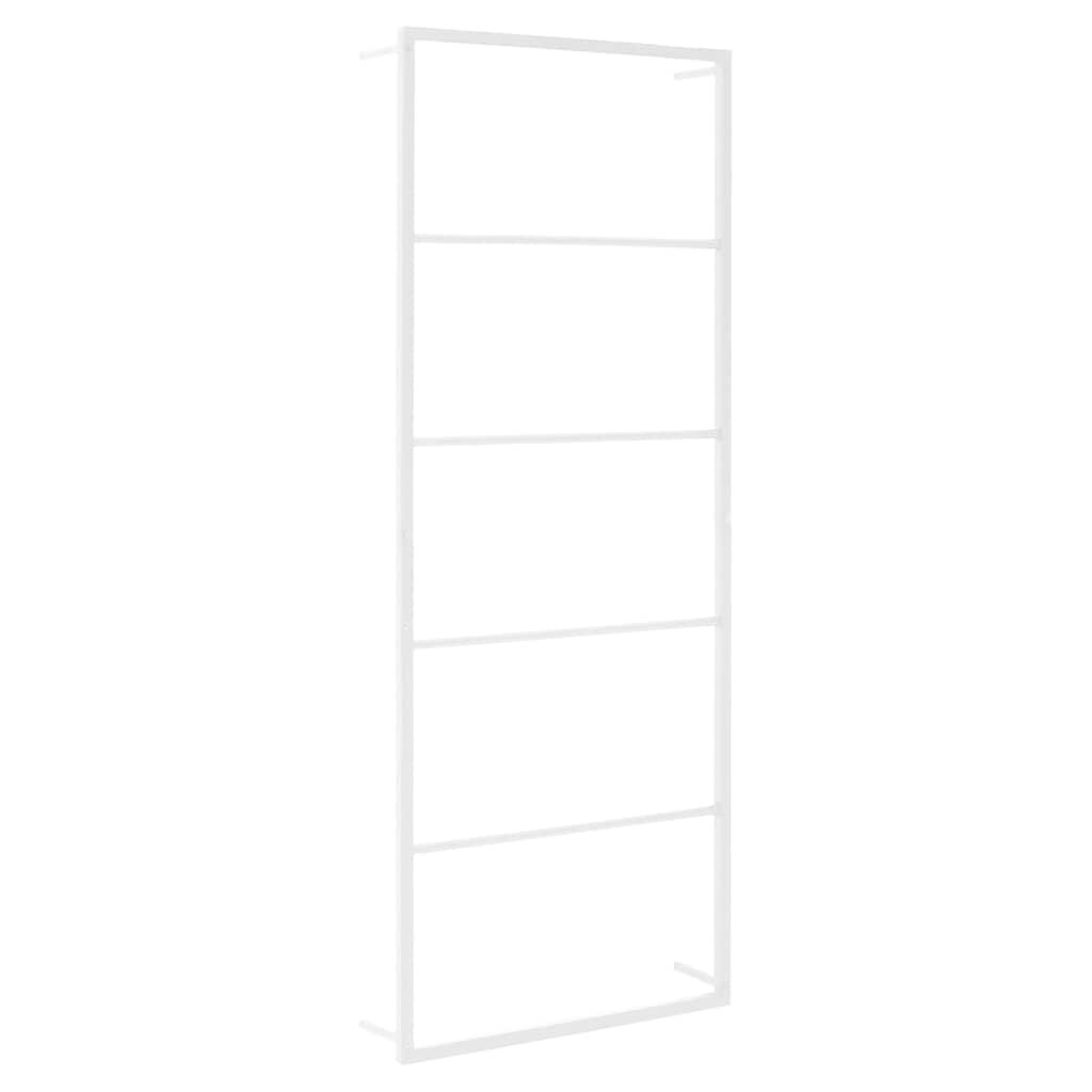 vidaXL Vešiak na uteráky biely 45x10x115 cm oceľový