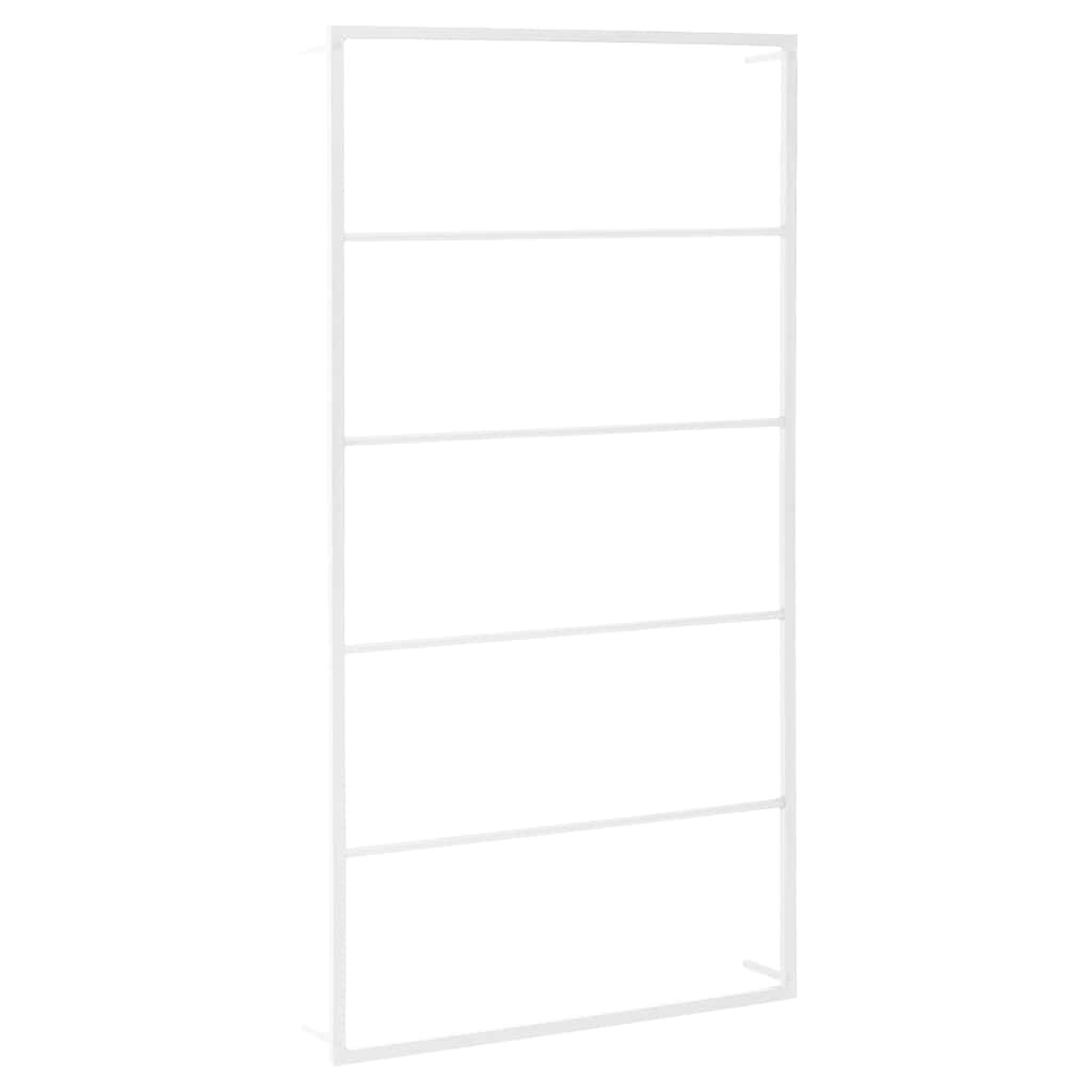 vidaXL Vešiak na uteráky biely 60x10x116 cm oceľový