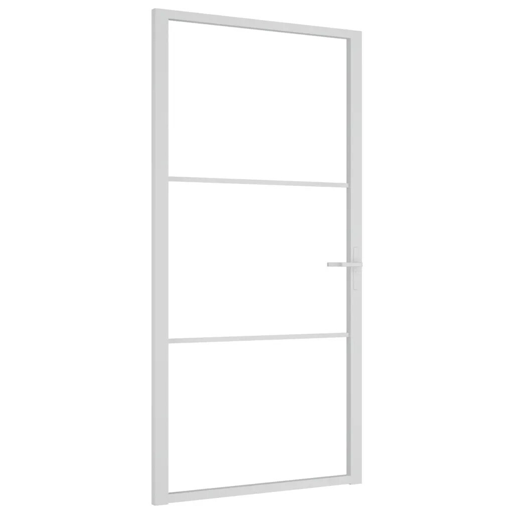 vidaXL Vnútorné dvere 1025x2015 cm biele ESG sklo a hliník