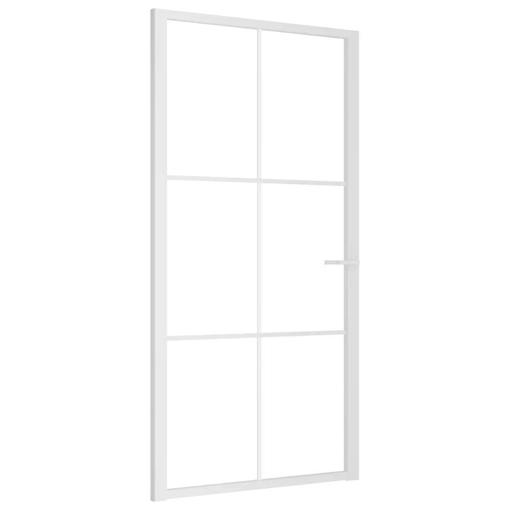 vidaXL Vnútorné dvere 1025x2015 cm biele ESG sklo a hliník