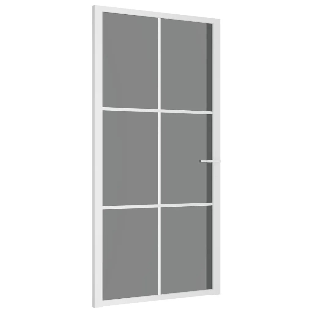 vidaXL Vnútorné dvere 1025x2015 cm biele ESG sklo a hliník