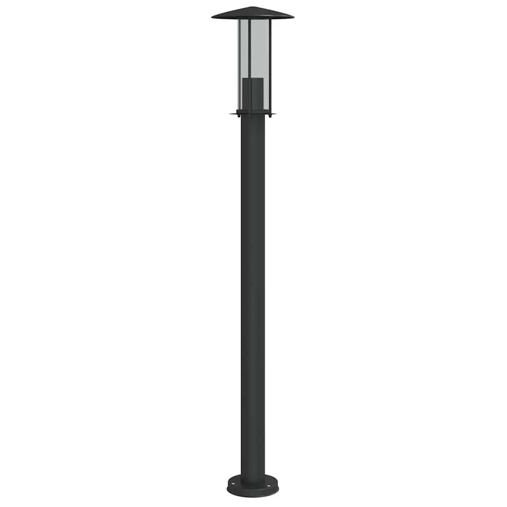 vidaXL Vonkajšia stojaca lampa čierna 100 cm nehrdzavejúca oceľ