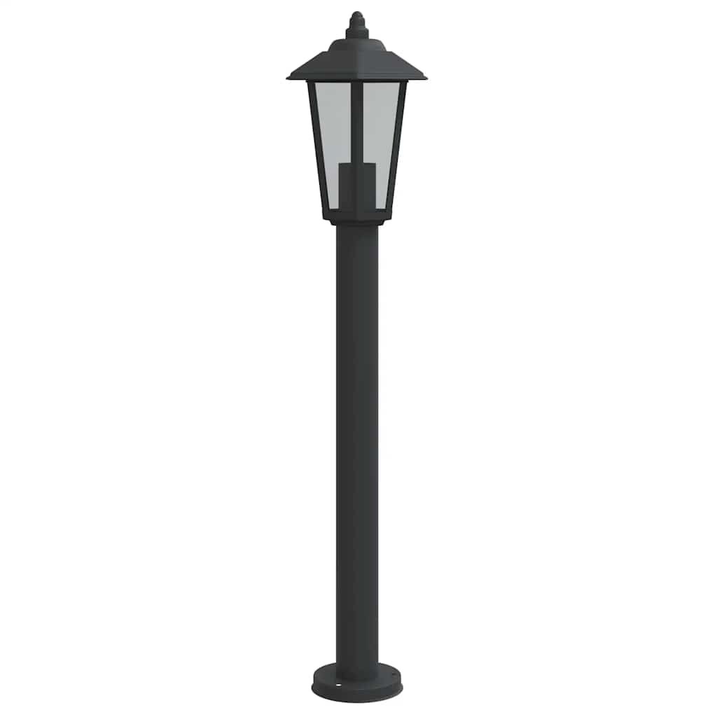 vidaXL Vonkajšia stojaca lampa čierna 80 cm nehrdzavejúca oceľ