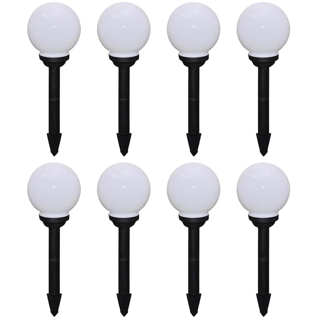 vidaXL Vonkajšie LED lampy k chodníku so špicatým hrotom 8 ks 15 cm