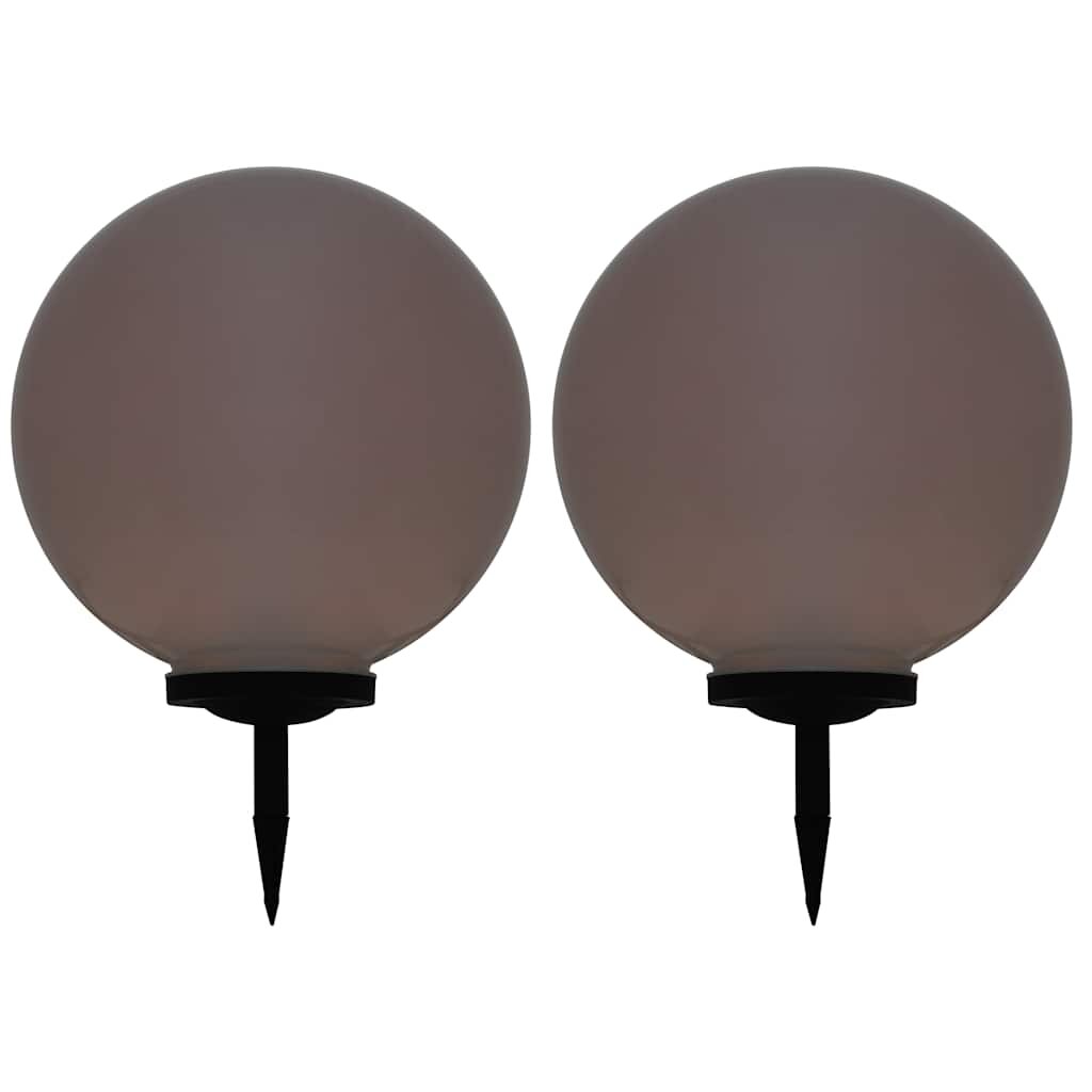 vidaXL Vonkajšie solárne lampy 2 ks 50 cm LED guľové RGB