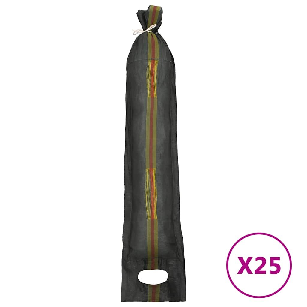 vidaXL Vrecia na piesok 25 ks tmavo zelené 103x25 cm HDPE