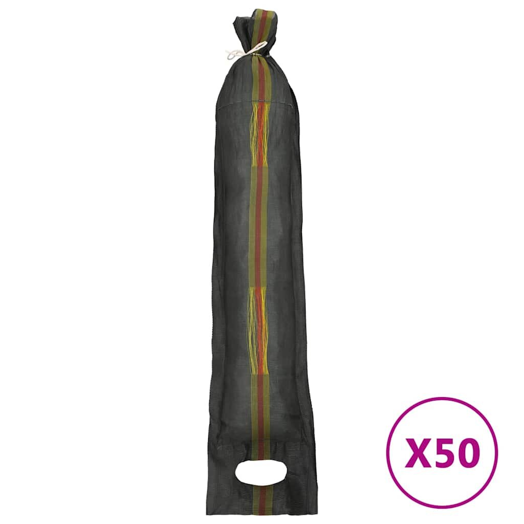 vidaXL Vrecia na piesok 50 ks tmavo zelené 103x25 cm HDPE
