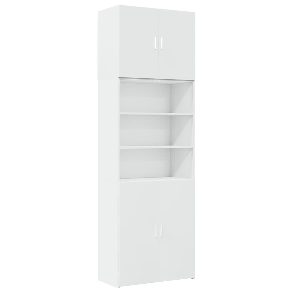 vidaXL Vysoká skrinka biela 80x425x249 cm kompozitné drevo