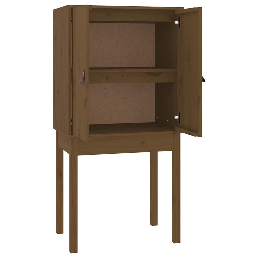 vidaXL Vysoká skrinka medovohnedá 60x40x120 cm masívna borovica