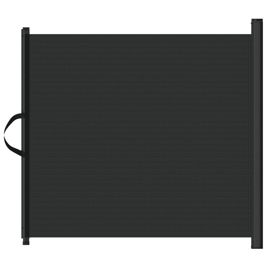 vidaXL Vyťahovacia bránka pre domáce zvieratá čierna 1175x125 cm